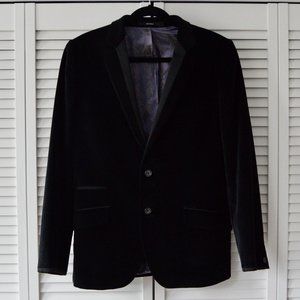 Ted Baker London Men's Velvet Blazer with Purple Interior Lining | Size 4 US 40